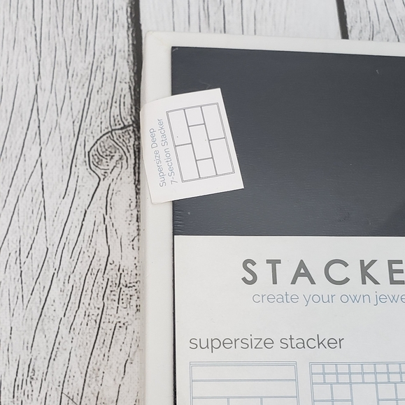 Sealed WHITE New Stacker Supersize Deep 7-Section Jewelry Box - Picture 7 of 7
